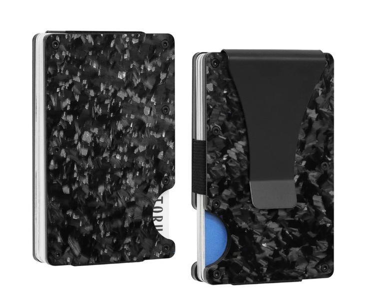 Carbon Fiber Minimalist Slim Credit Card Holder Wallet Carteira for Men Cartera Tarjetero Hombre RFID Cashback Cardholder Case SticknShine