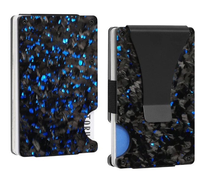 Carbon Fiber Minimalist Slim Credit Card Holder Wallet Carteira for Men Cartera Tarjetero Hombre RFID Cashback Cardholder Case SticknShine